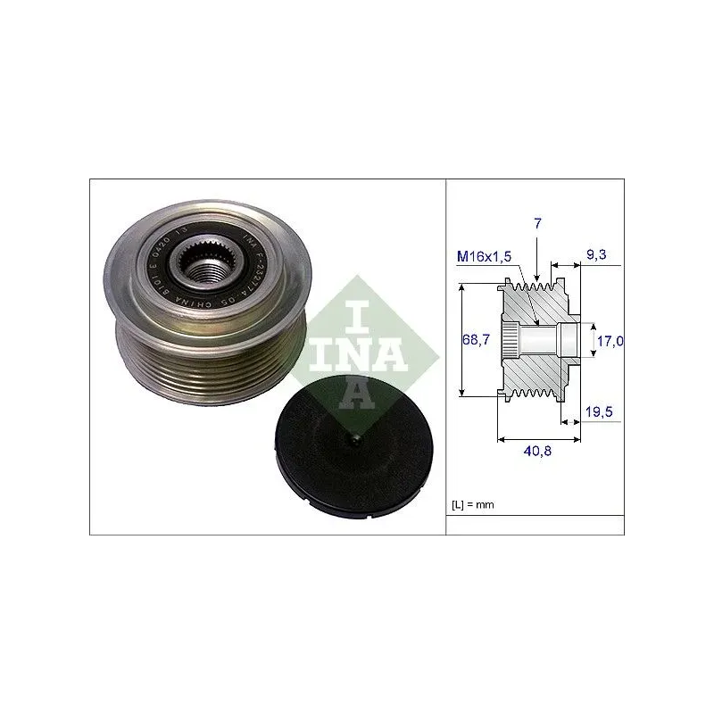 Schaeffler INA 535007910 Rueda libre alternador