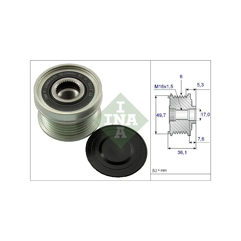 Schaeffler INA 535013410 Rueda libre alternador