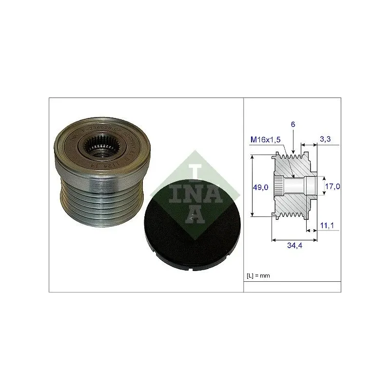 Schaeffler INA 535018310 Rueda libre alternador