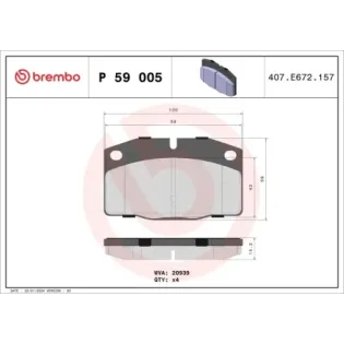 BREMBO P59005 Juego de pastillas de freno