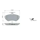 BOSCH 0986494010 Juego de pastillas de freno