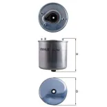 MAHLE KL780 Filtro combustible