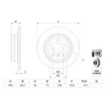 BOSCH 0986479263 Disco de freno (Unidad)