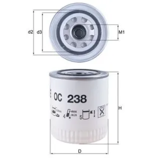 MAHLE OC238 Filtro de aceite