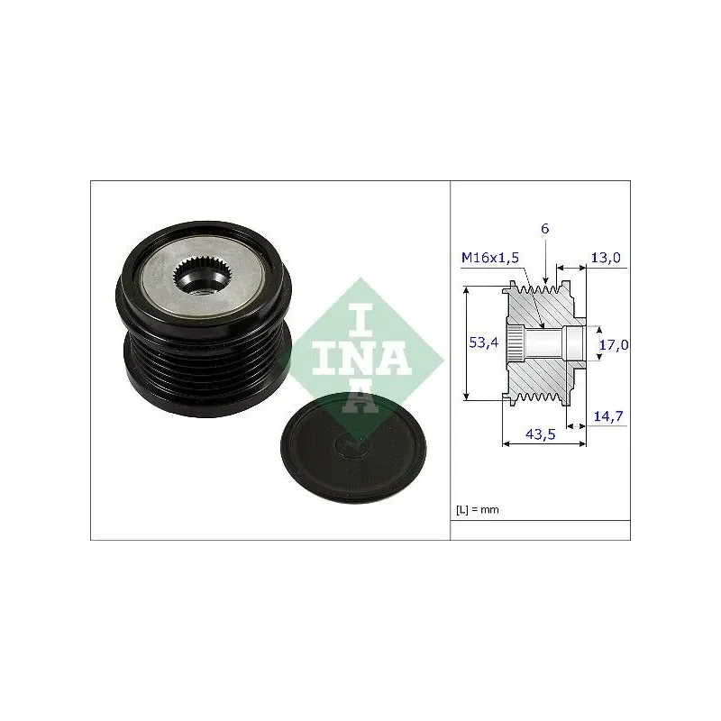 Schaeffler INA 535023710 Rueda libre alternador