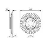 BOSCH 0986479D30 Disco de freno (Unidad)