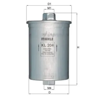 MAHLE KL204 Filtro combustible