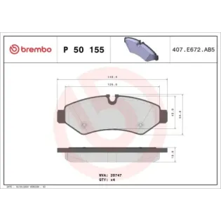 BREMBO P50155 Juego de pastillas de freno