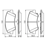 BOSCH 0986494712 Juego de pastillas de freno