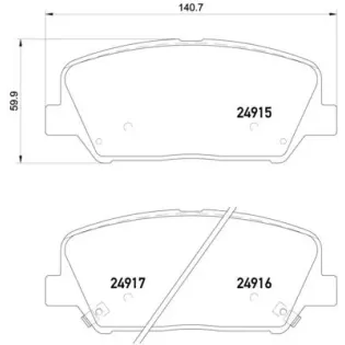 BREMBO P30065 Juego de pastillas de freno