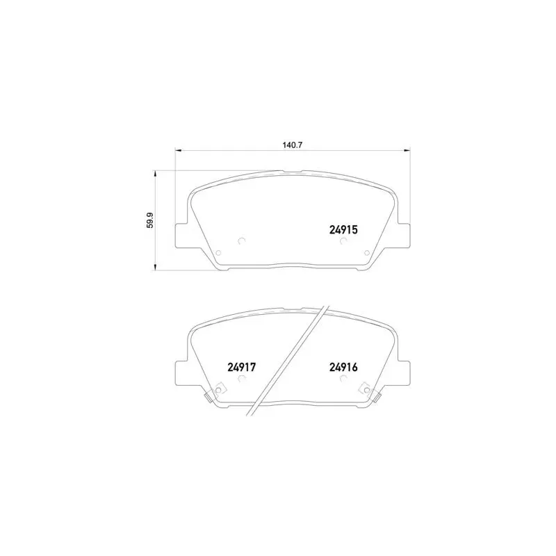 BREMBO P30065 Juego de pastillas de freno