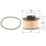 BOSCH F026402359 Filtro combustible