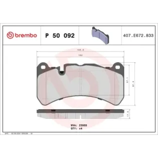 BREMBO P50092 Juego de pastillas de freno