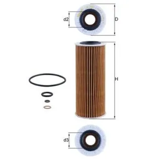 MAHLE OX368D1 Filtro de aceite