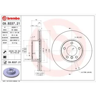 AP 25283V Disco de freno