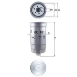 MAHLE KC103 Filtro combustible