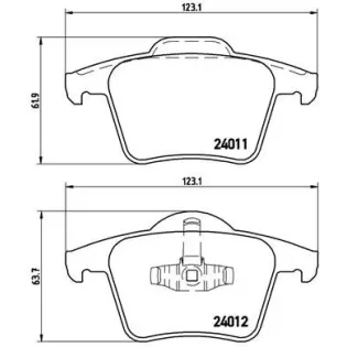 BREMBO P86019 Juego de pastillas de freno