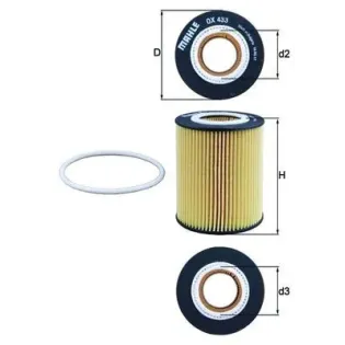 MAHLE OX433D Filtro de aceite