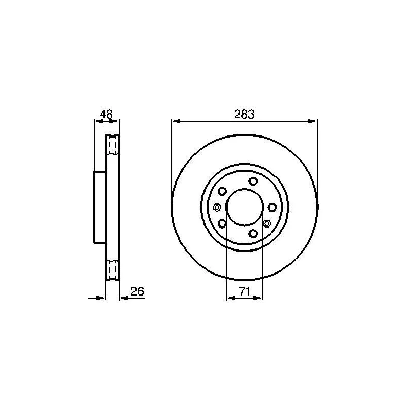 BOSCH 0986478125 Disco de freno (Unidad)