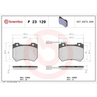 BREMBO P23129 Juego de pastillas de freno