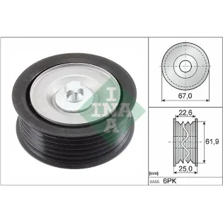 Schaeffler INA 532086610 Polea inversión/guía, correa poli V