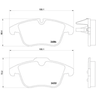 BREMBO P61106 Juego de pastillas de freno