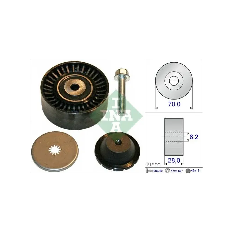 Schaeffler INA 532060010 Polea inversión/guía, correa poli V