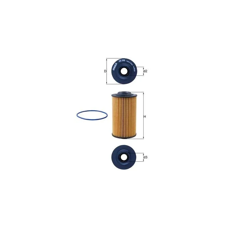 MAHLE OX399D Filtro de aceite
