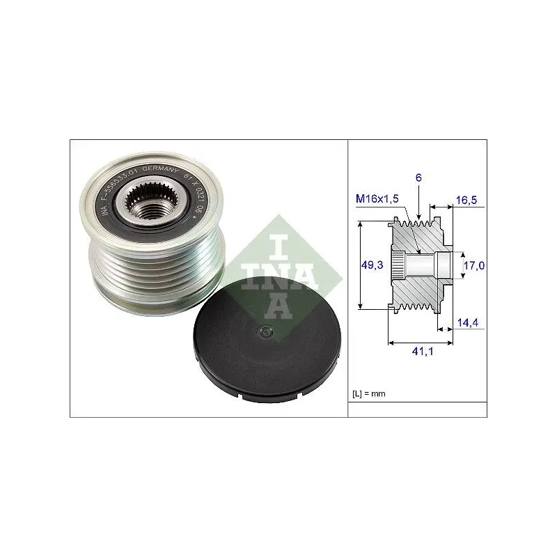 Schaeffler INA 535017810 Rueda libre alternador