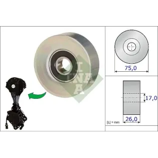 Schaeffler INA 532067610 Polea inversión/guía, correa poli V