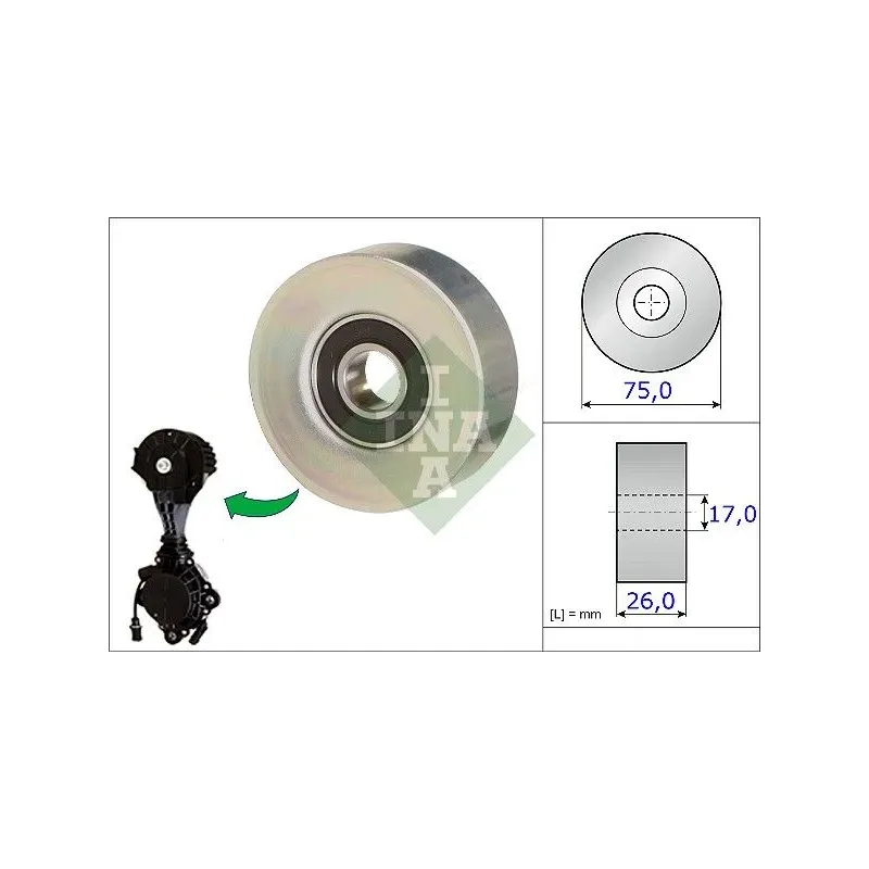 Schaeffler INA 532067610 Polea inversión/guía, correa poli V