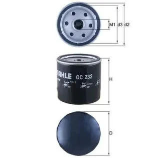 MAHLE OC232 Filtro de aceite