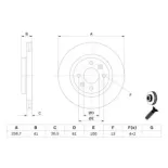 BOSCH 0986478124 Disco de freno (Unidad)