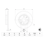 BOSCH 0986479164 Disco de freno (Unidad)