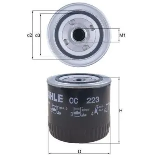MAHLE OC223 Filtro de aceite
