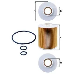 MAHLE OX163/4D Filtro de aceite