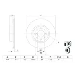 BOSCH 0986478515 Disco de freno (Unidad)