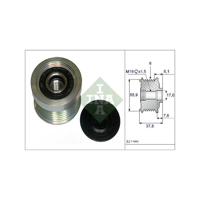 Schaeffler INA 535007210 Rueda libre alternador