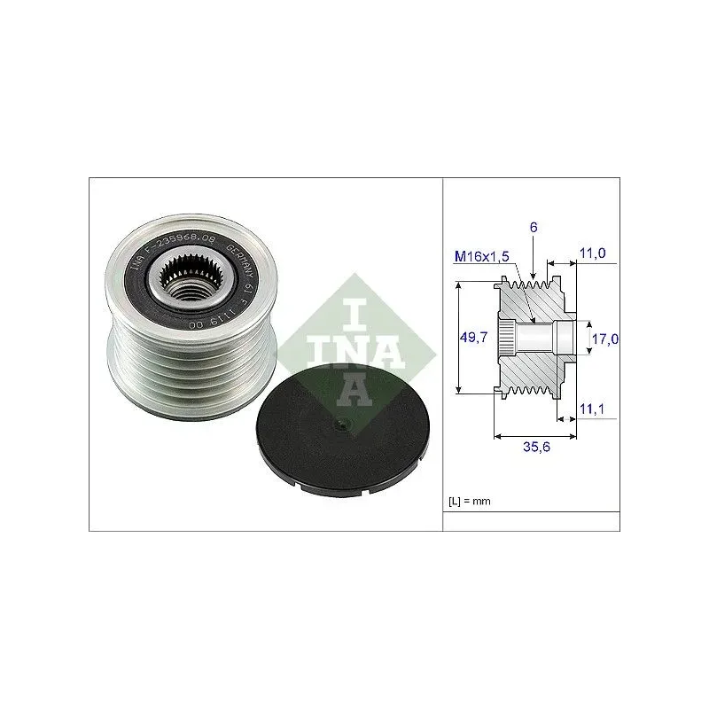 Schaeffler INA 535008610 Rueda libre alternador