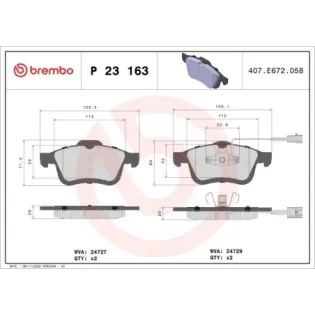 BREMBO P23163 Juego de pastillas de freno