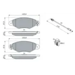 BOSCH 0986424455 Juego de pastillas de freno
