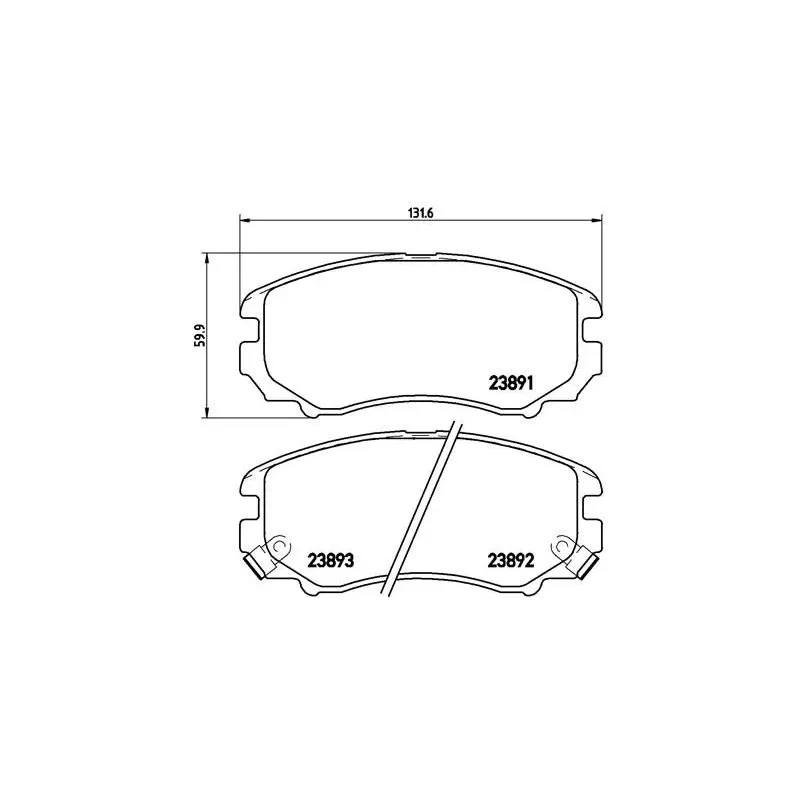 BREMBO P30018 Juego de pastillas de freno