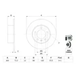 BOSCH 0986479717 Disco de freno (Unidad)