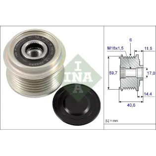 Schaeffler INA 535022710 Rueda libre alternador