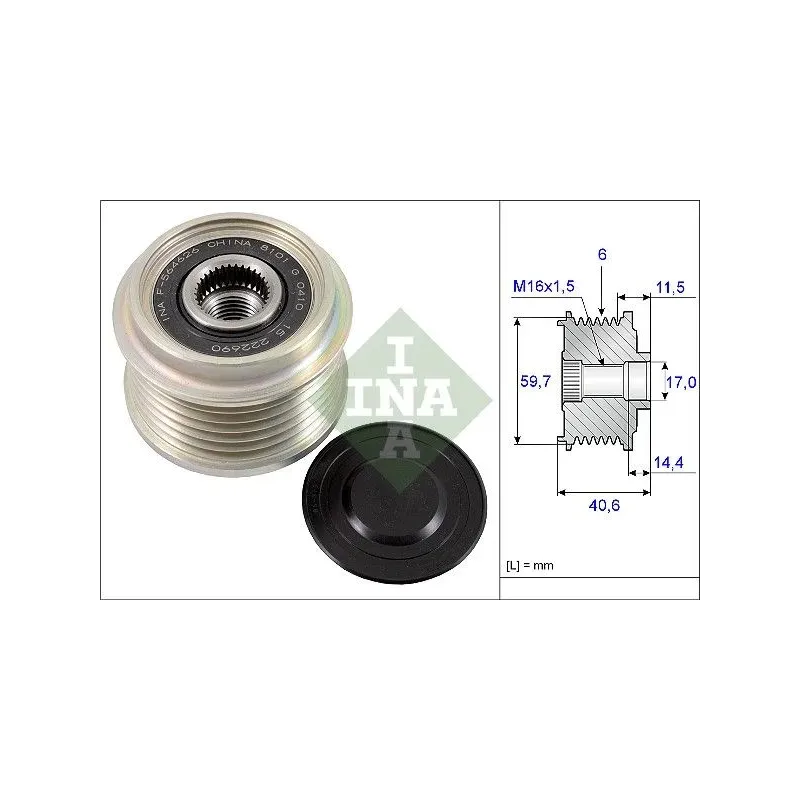 Schaeffler INA 535022710 Rueda libre alternador