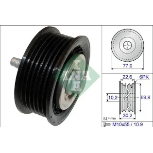 Schaeffler INA 532070010 Polea inversión/guía, correa poli V