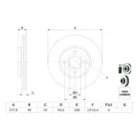 BOSCH 0986479659 Disco de freno (Unidad)