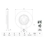 BOSCH 0986479113 Disco de freno (Unidad)