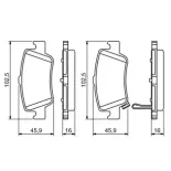BOSCH 0986494182 Juego de pastillas de freno