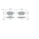 BOSCH 0986424558 Juego de pastillas de freno